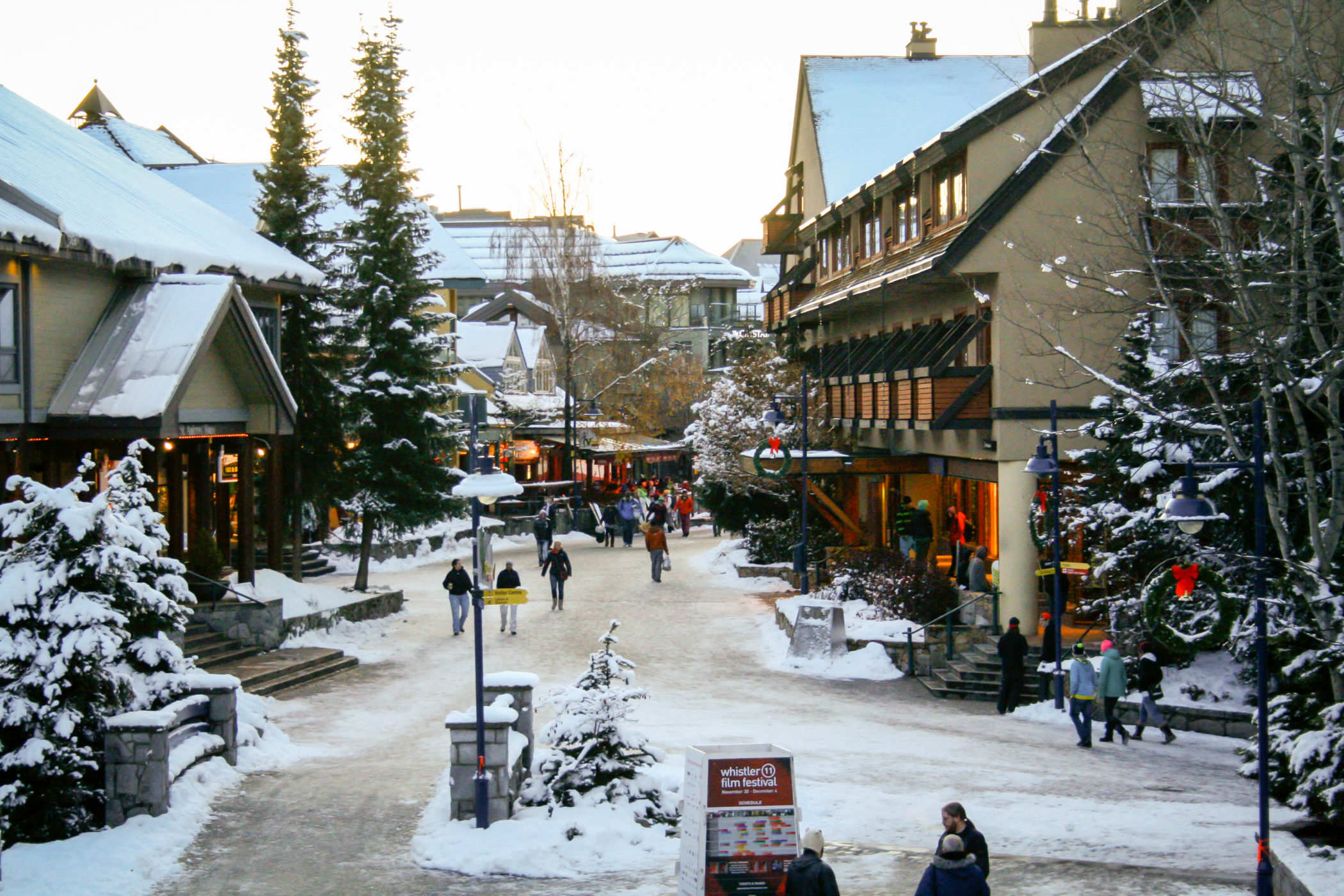 Whistler, BC / Canada. 11/30/11. Whistler village in the winter.